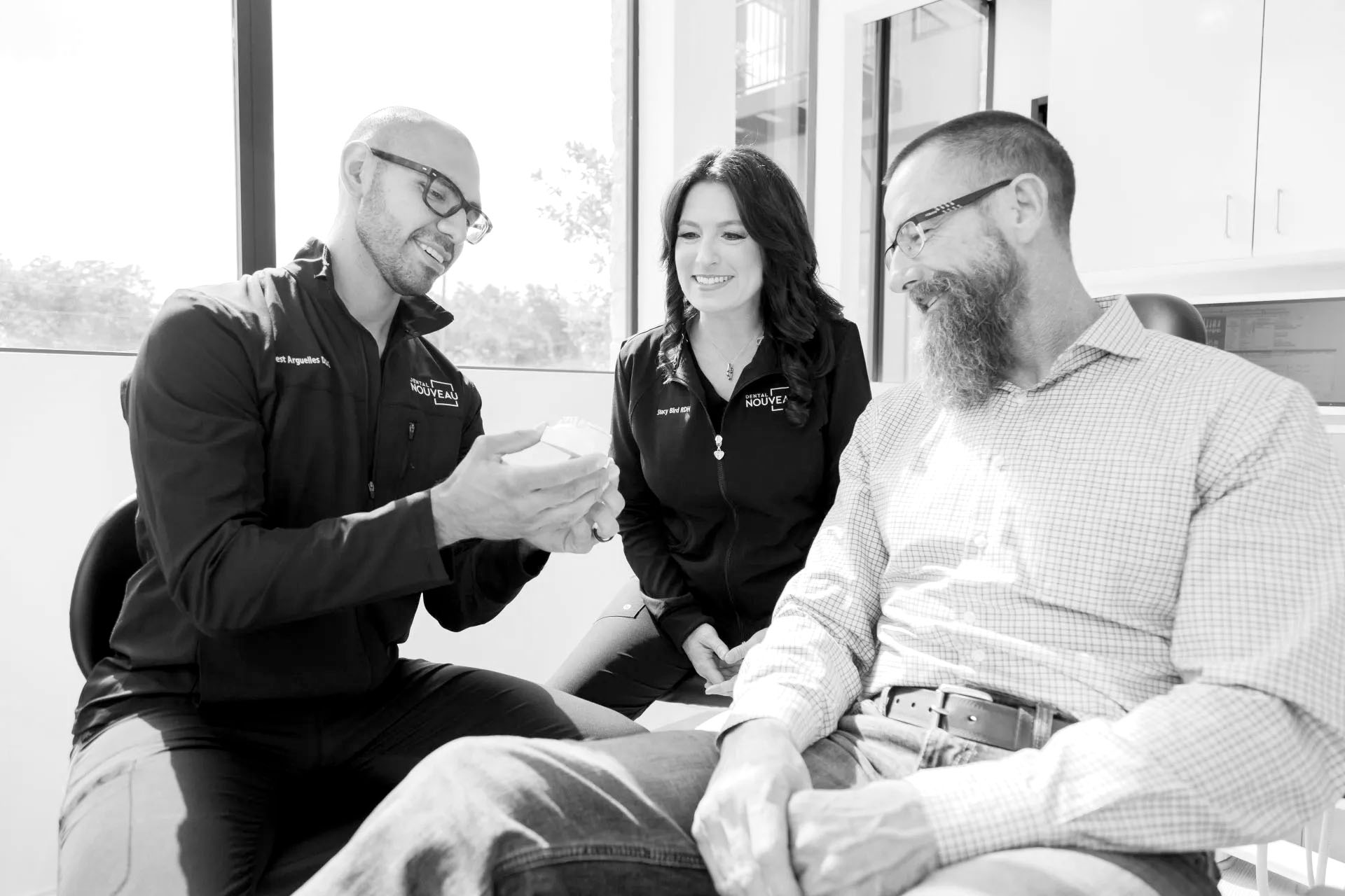 new braunfels dental associate speaking with a patient
